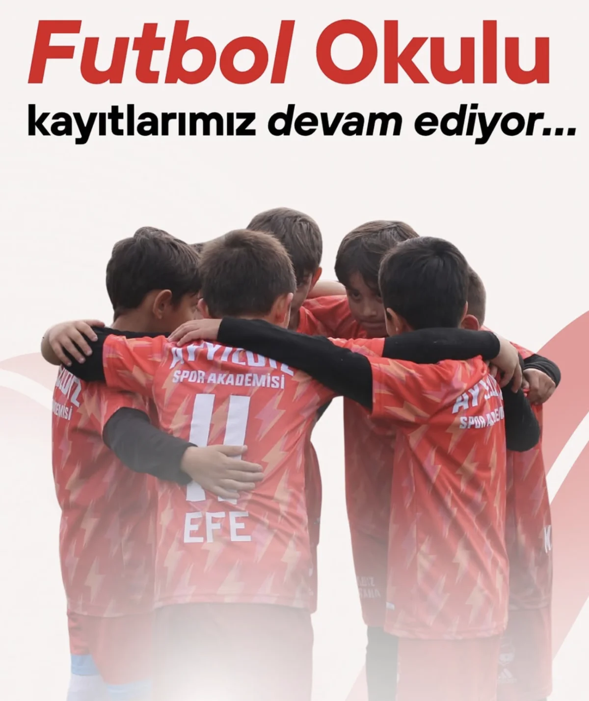 Futbol Okulu Kayıtlarımız Devam Ediyor.